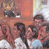 Five of the 10 arrested Russian spy suspects in a New York courtroom on June 28, 2010.
